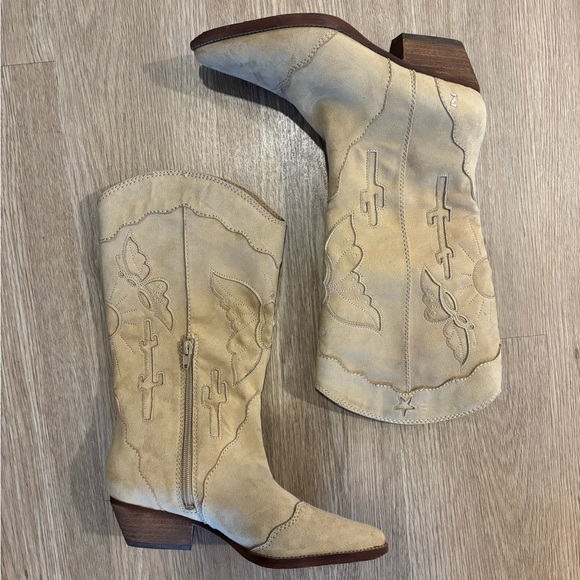 Zodiac Tan Western Cowboy Boots - Picture 2 of 4